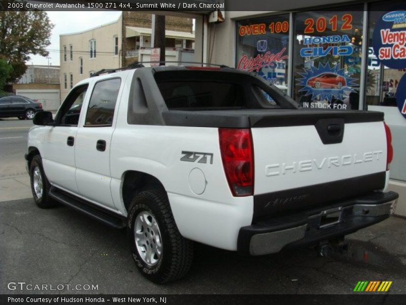 Summit White / Dark Charcoal 2003 Chevrolet Avalanche 1500 Z71 4x4