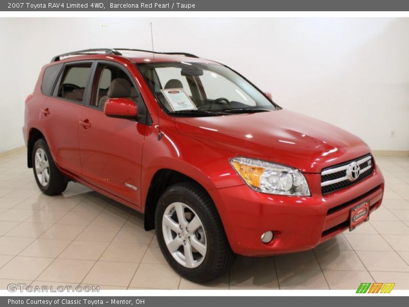 Barcelona Red Pearl / Taupe 2007 Toyota RAV4 Limited 4WD