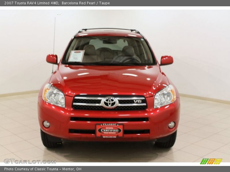 Barcelona Red Pearl / Taupe 2007 Toyota RAV4 Limited 4WD