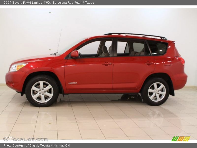 Barcelona Red Pearl / Taupe 2007 Toyota RAV4 Limited 4WD