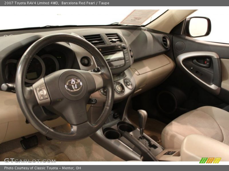 Barcelona Red Pearl / Taupe 2007 Toyota RAV4 Limited 4WD