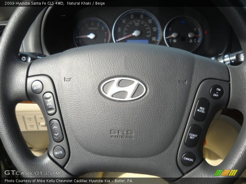 Natural Khaki / Beige 2009 Hyundai Santa Fe GLS 4WD