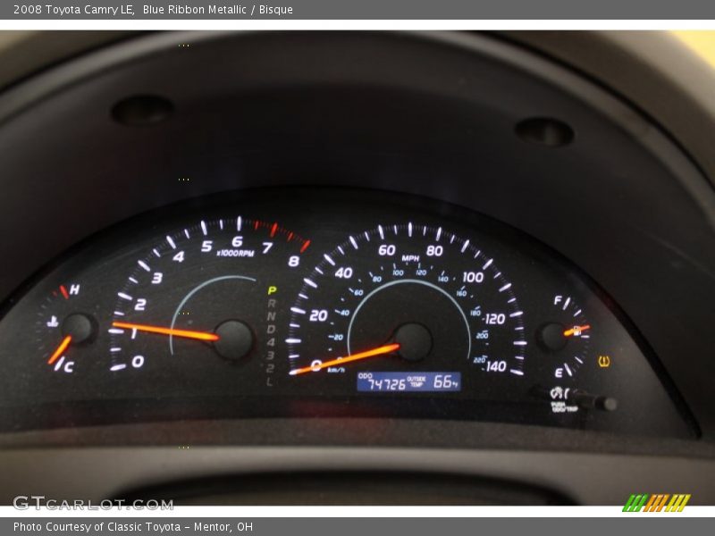 Blue Ribbon Metallic / Bisque 2008 Toyota Camry LE