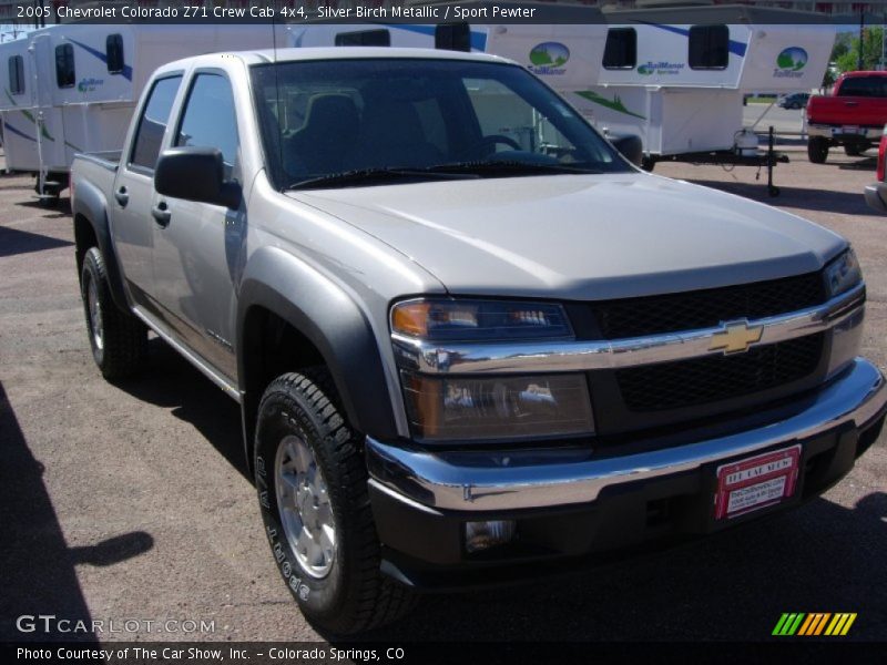 Silver Birch Metallic / Sport Pewter 2005 Chevrolet Colorado Z71 Crew Cab 4x4