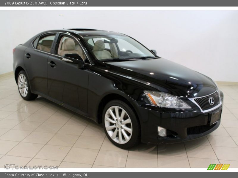 Obsidian Black / Ecru 2009 Lexus IS 250 AWD