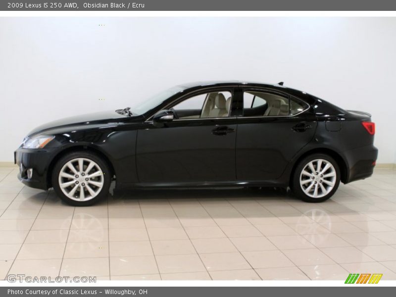 Obsidian Black / Ecru 2009 Lexus IS 250 AWD