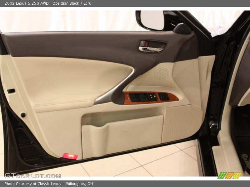 Obsidian Black / Ecru 2009 Lexus IS 250 AWD