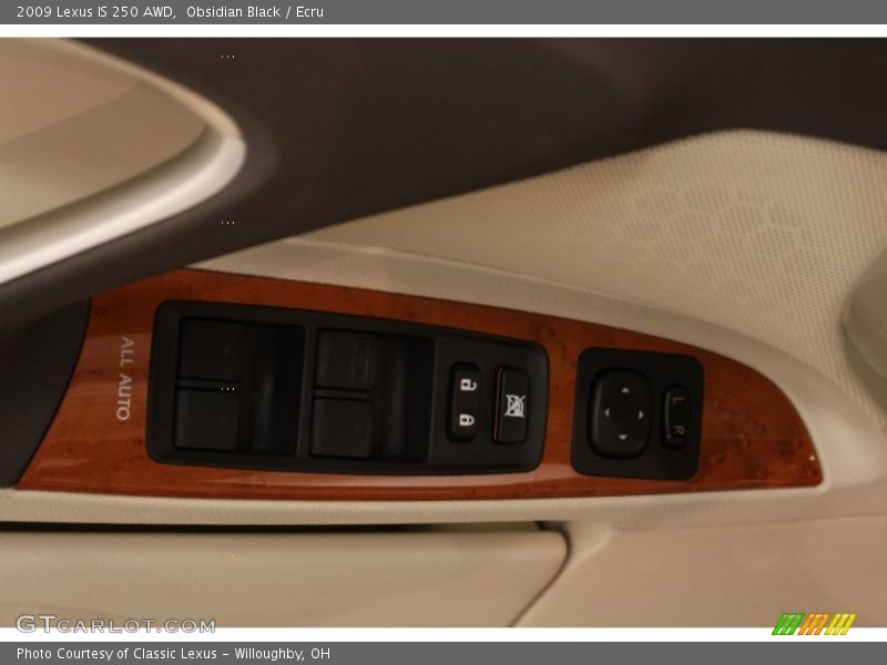 Obsidian Black / Ecru 2009 Lexus IS 250 AWD