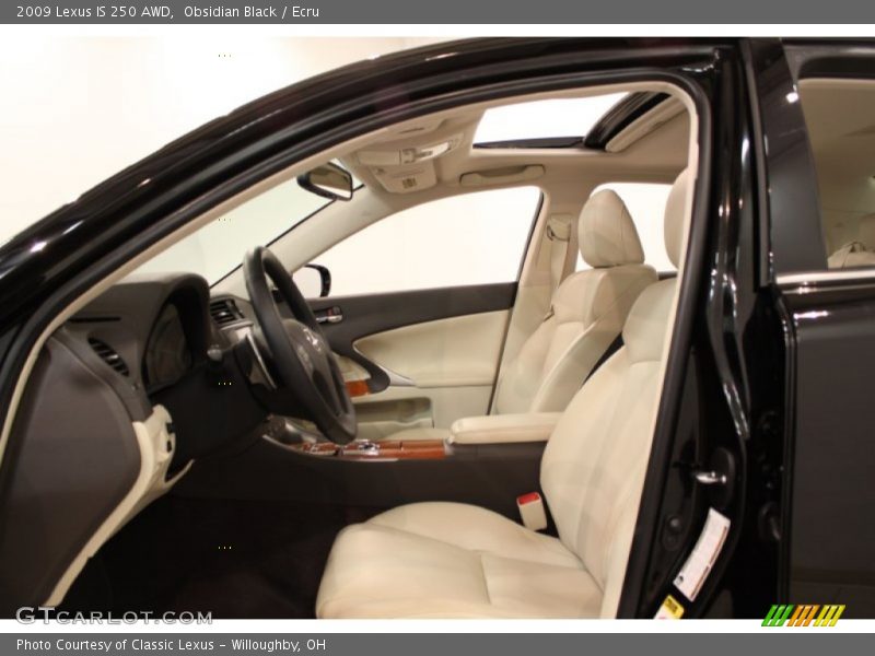 Obsidian Black / Ecru 2009 Lexus IS 250 AWD