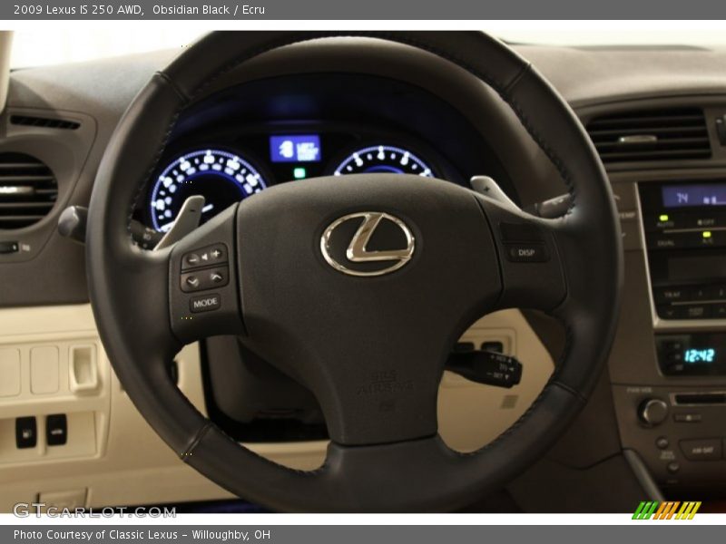 Obsidian Black / Ecru 2009 Lexus IS 250 AWD