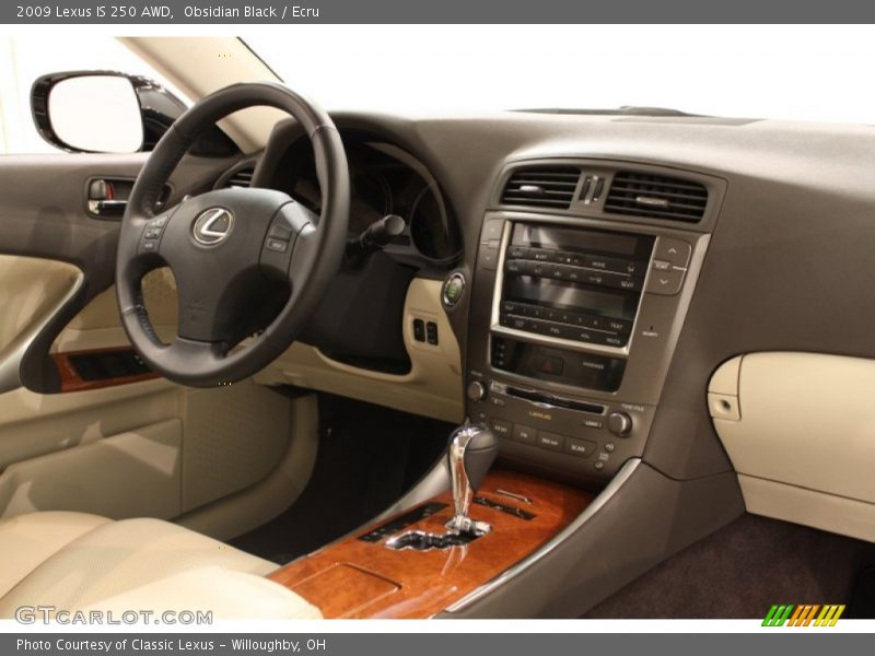 Obsidian Black / Ecru 2009 Lexus IS 250 AWD