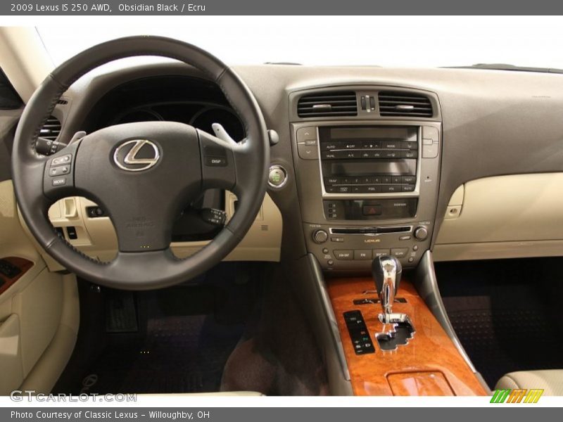 Obsidian Black / Ecru 2009 Lexus IS 250 AWD