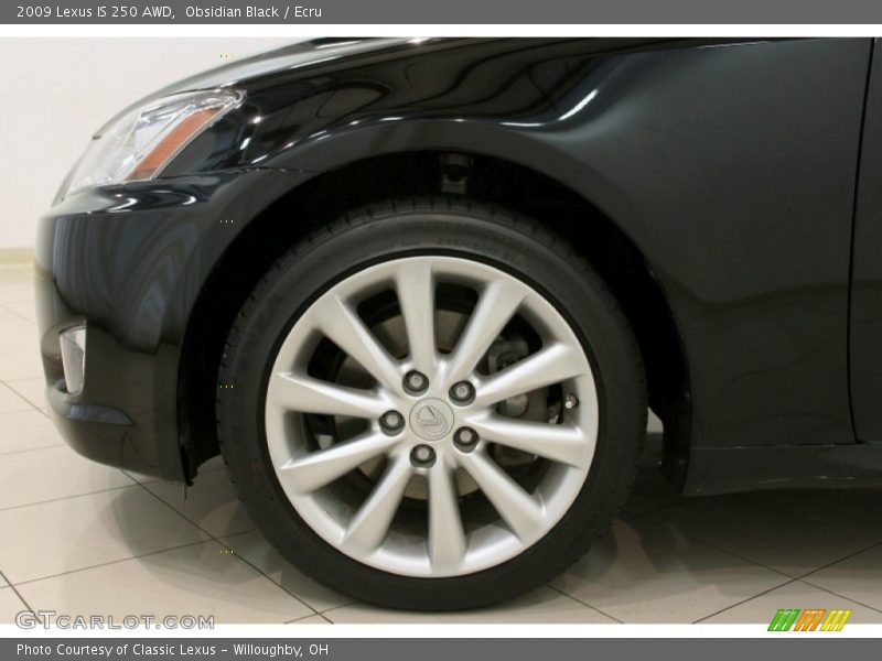 Obsidian Black / Ecru 2009 Lexus IS 250 AWD