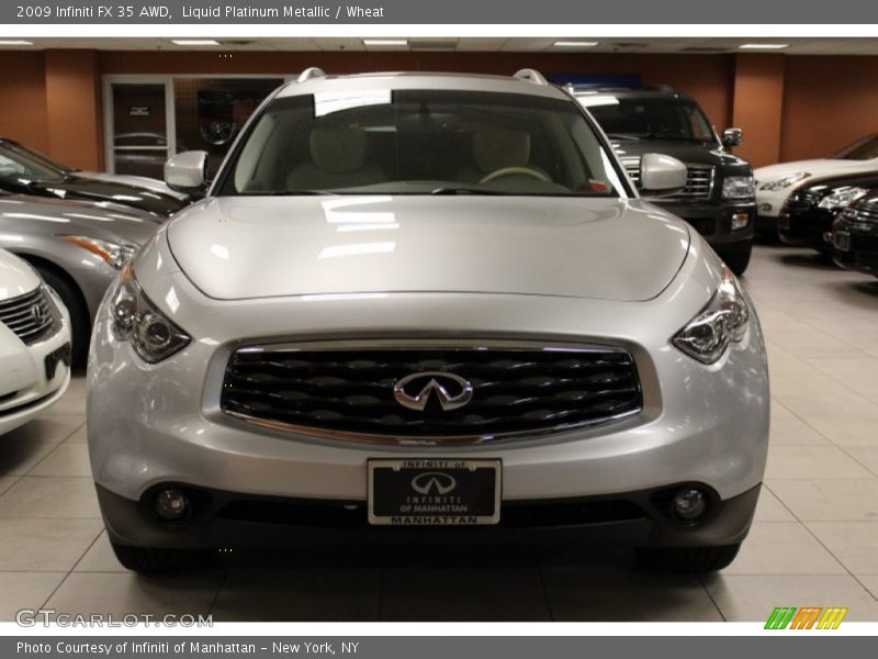 Liquid Platinum Metallic / Wheat 2009 Infiniti FX 35 AWD