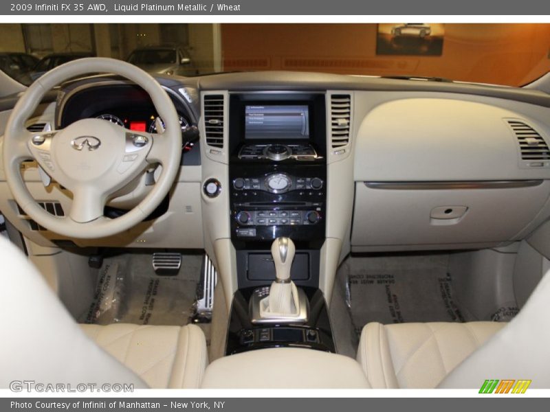 Liquid Platinum Metallic / Wheat 2009 Infiniti FX 35 AWD