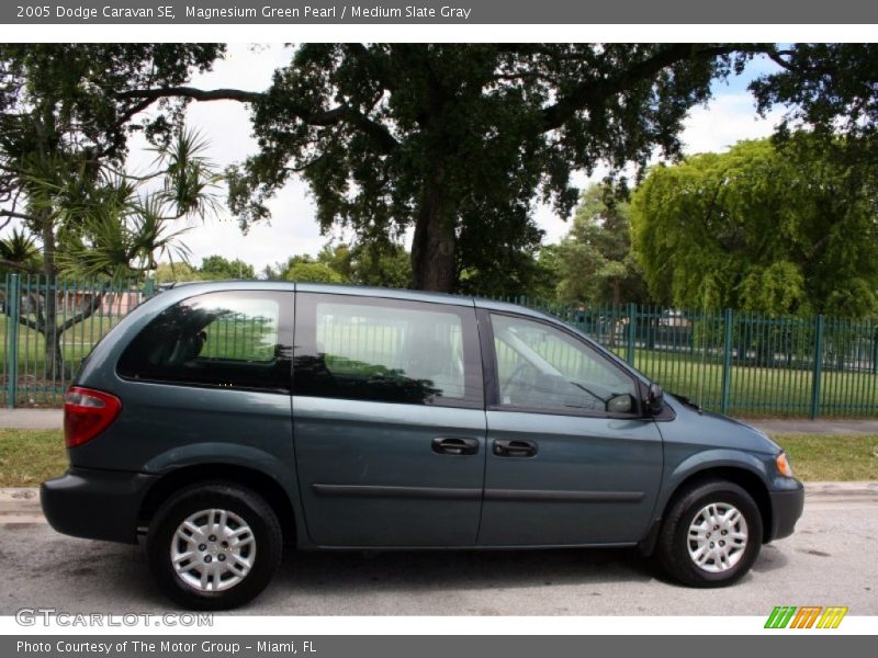 Magnesium Green Pearl / Medium Slate Gray 2005 Dodge Caravan SE