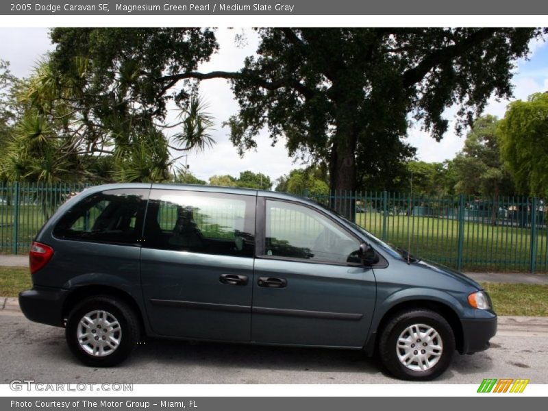 Magnesium Green Pearl / Medium Slate Gray 2005 Dodge Caravan SE