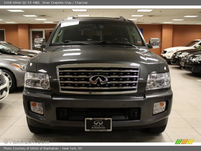 Silver Graphite Gray / Charcoal 2008 Infiniti QX 56 4WD