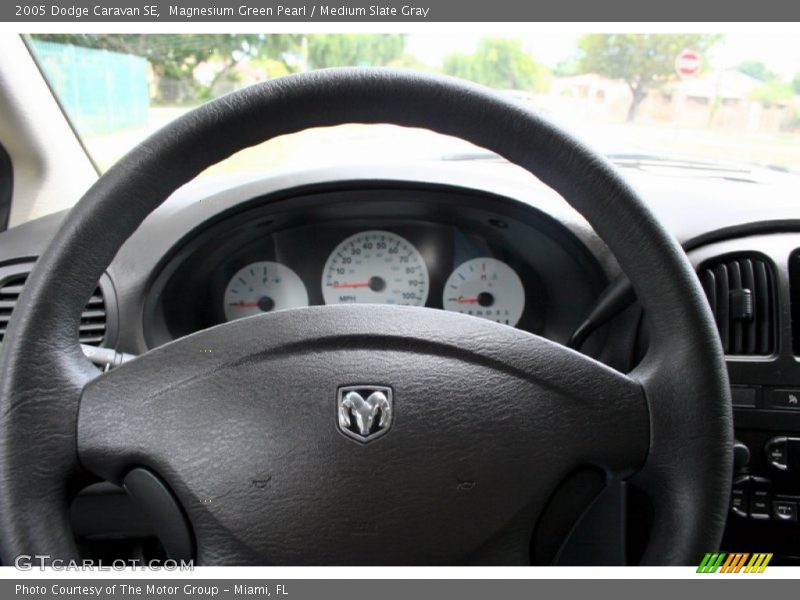 Magnesium Green Pearl / Medium Slate Gray 2005 Dodge Caravan SE