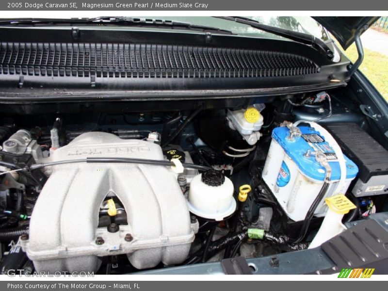 Magnesium Green Pearl / Medium Slate Gray 2005 Dodge Caravan SE