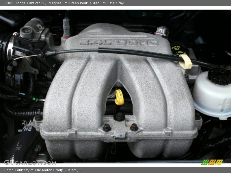 Magnesium Green Pearl / Medium Slate Gray 2005 Dodge Caravan SE