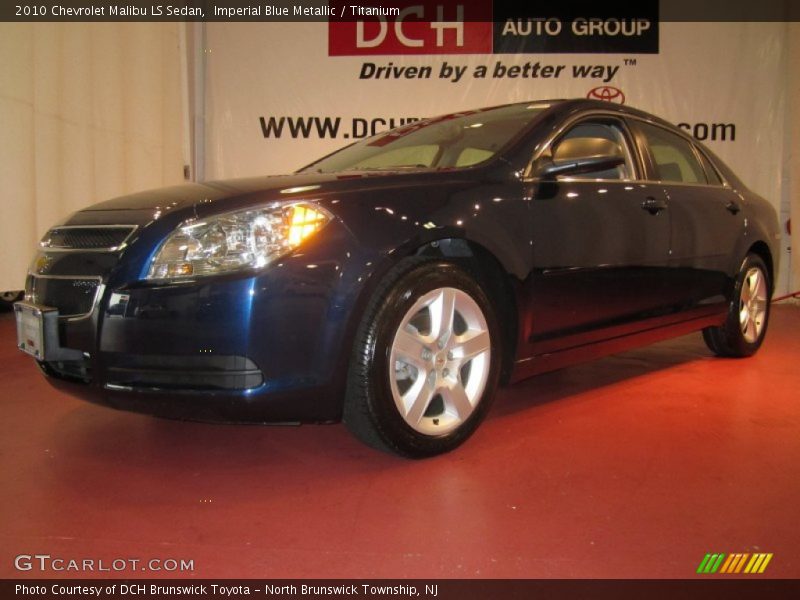 Imperial Blue Metallic / Titanium 2010 Chevrolet Malibu LS Sedan