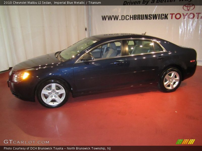Imperial Blue Metallic / Titanium 2010 Chevrolet Malibu LS Sedan
