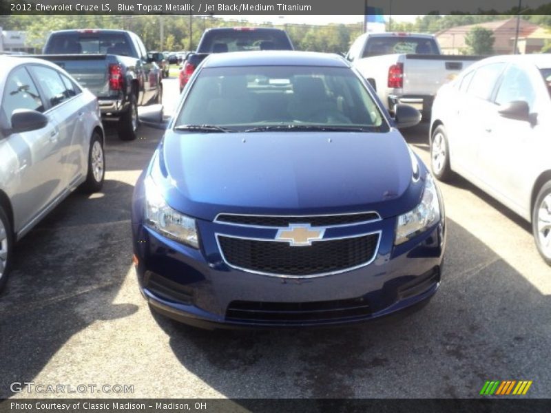 Blue Topaz Metallic / Jet Black/Medium Titanium 2012 Chevrolet Cruze LS