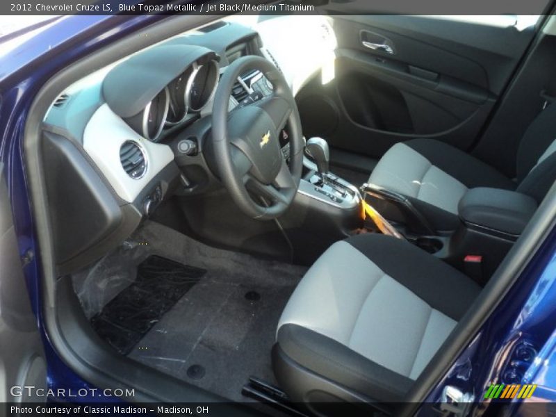 Blue Topaz Metallic / Jet Black/Medium Titanium 2012 Chevrolet Cruze LS