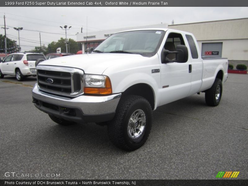 Oxford White / Medium Prairie Tan 1999 Ford F250 Super Duty Lariat Extended Cab 4x4