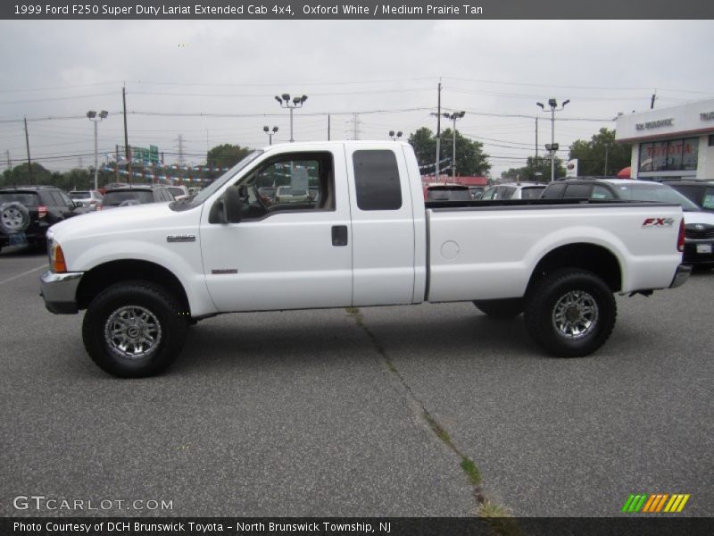 Oxford White / Medium Prairie Tan 1999 Ford F250 Super Duty Lariat Extended Cab 4x4