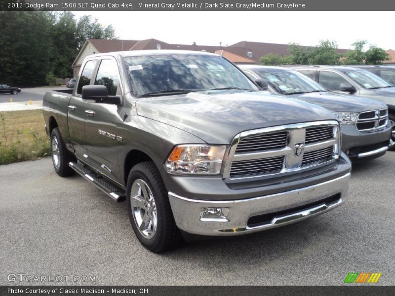 Mineral Gray Metallic / Dark Slate Gray/Medium Graystone 2012 Dodge Ram 1500 SLT Quad Cab 4x4
