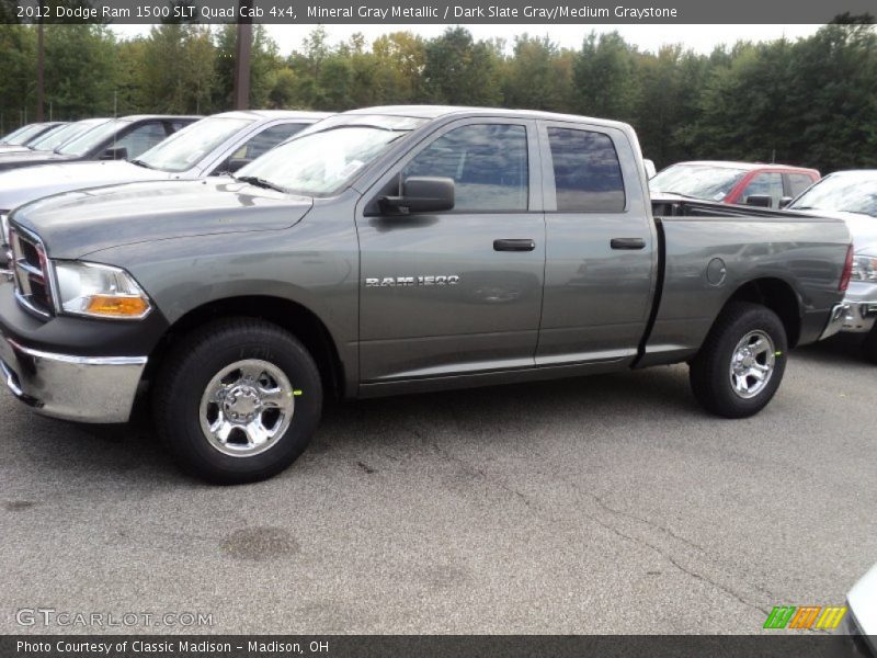 Mineral Gray Metallic / Dark Slate Gray/Medium Graystone 2012 Dodge Ram 1500 SLT Quad Cab 4x4