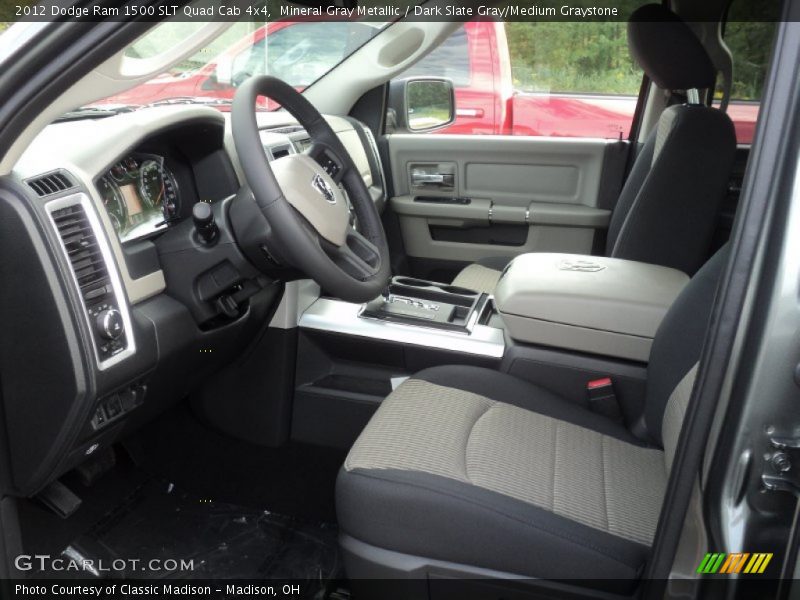  2012 Ram 1500 SLT Quad Cab 4x4 Dark Slate Gray/Medium Graystone Interior