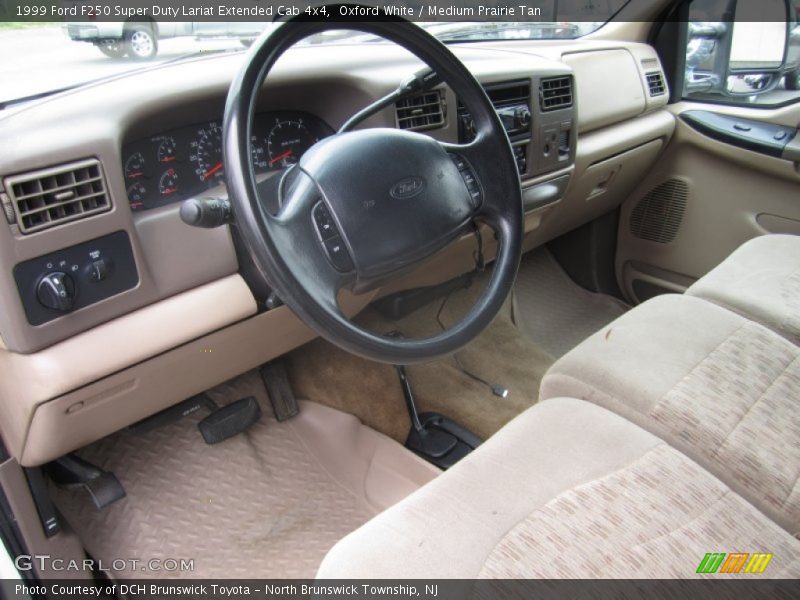 Oxford White / Medium Prairie Tan 1999 Ford F250 Super Duty Lariat Extended Cab 4x4