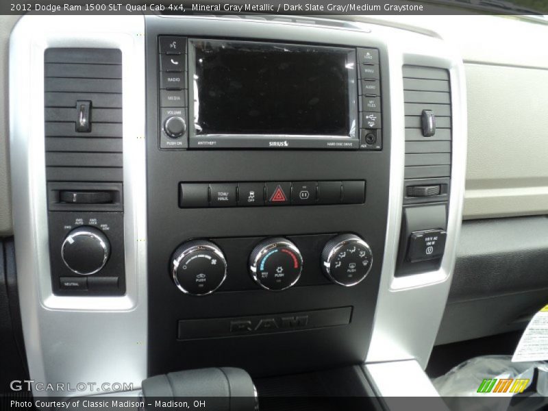 Mineral Gray Metallic / Dark Slate Gray/Medium Graystone 2012 Dodge Ram 1500 SLT Quad Cab 4x4