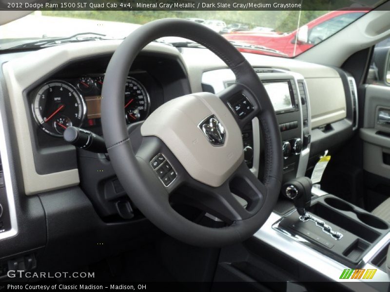 Mineral Gray Metallic / Dark Slate Gray/Medium Graystone 2012 Dodge Ram 1500 SLT Quad Cab 4x4