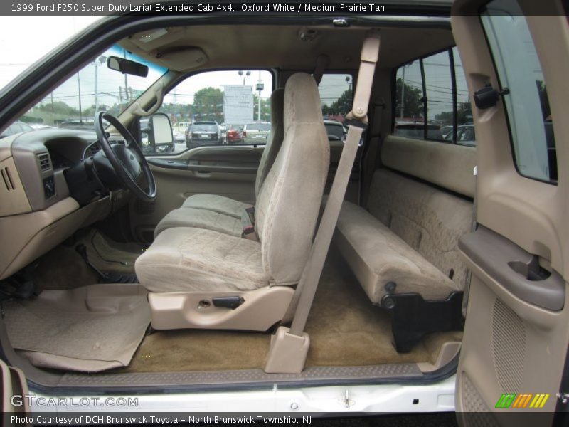Oxford White / Medium Prairie Tan 1999 Ford F250 Super Duty Lariat Extended Cab 4x4