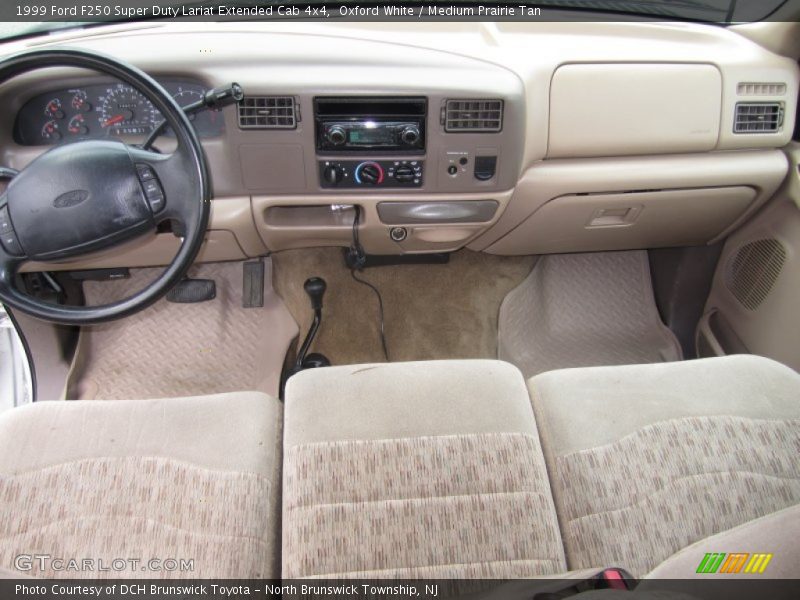 Oxford White / Medium Prairie Tan 1999 Ford F250 Super Duty Lariat Extended Cab 4x4