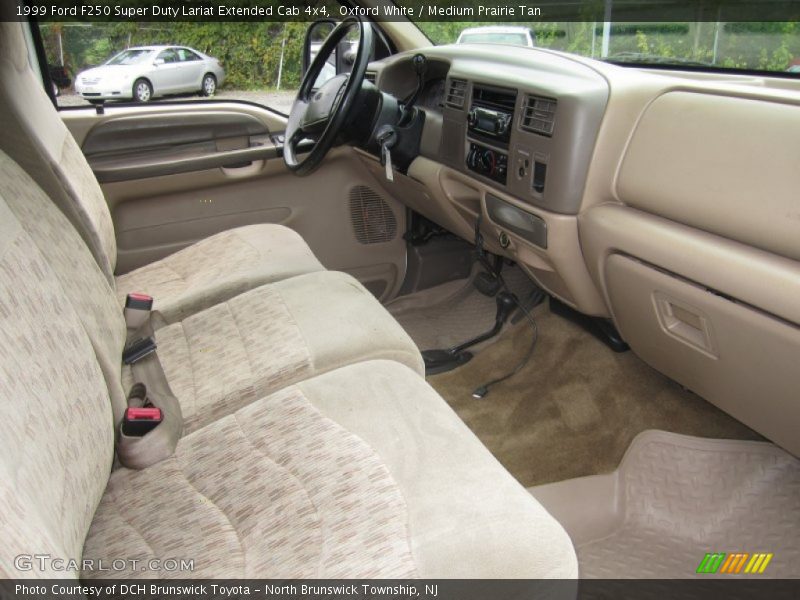 Oxford White / Medium Prairie Tan 1999 Ford F250 Super Duty Lariat Extended Cab 4x4