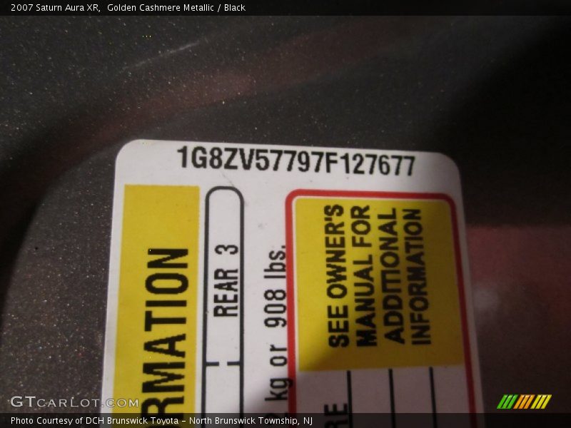 Golden Cashmere Metallic / Black 2007 Saturn Aura XR