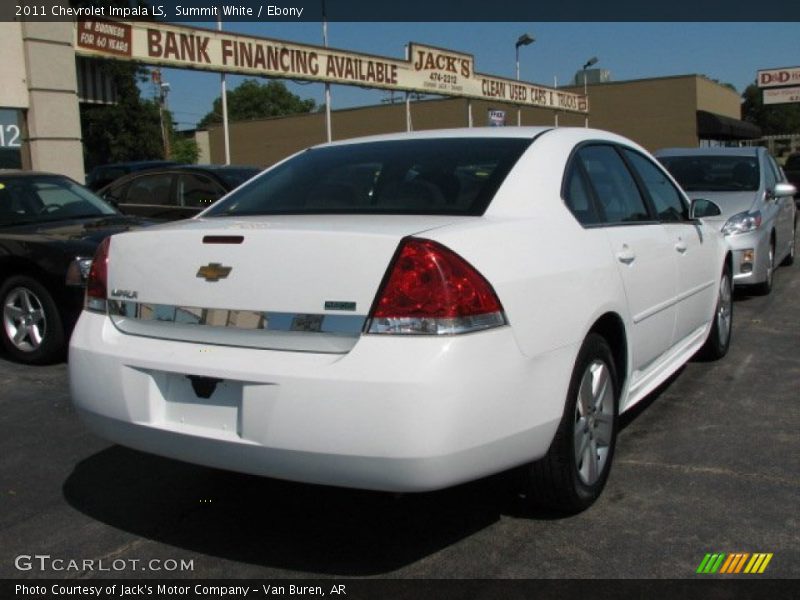 Summit White / Ebony 2011 Chevrolet Impala LS