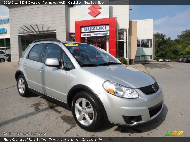 Quicksilver Metallic / Black 2009 Suzuki SX4 Crossover Technology AWD