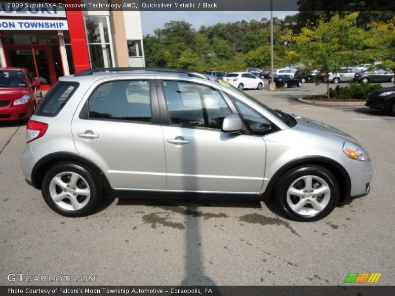 Quicksilver Metallic / Black 2009 Suzuki SX4 Crossover Technology AWD