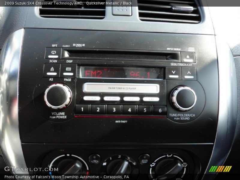 Quicksilver Metallic / Black 2009 Suzuki SX4 Crossover Technology AWD
