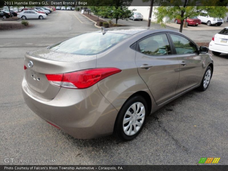 Desert Bronze / Beige 2011 Hyundai Elantra GLS