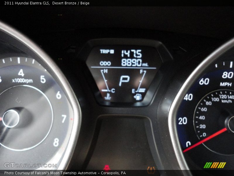Desert Bronze / Beige 2011 Hyundai Elantra GLS