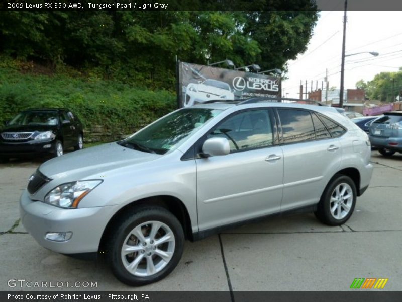 Tungsten Pearl / Light Gray 2009 Lexus RX 350 AWD
