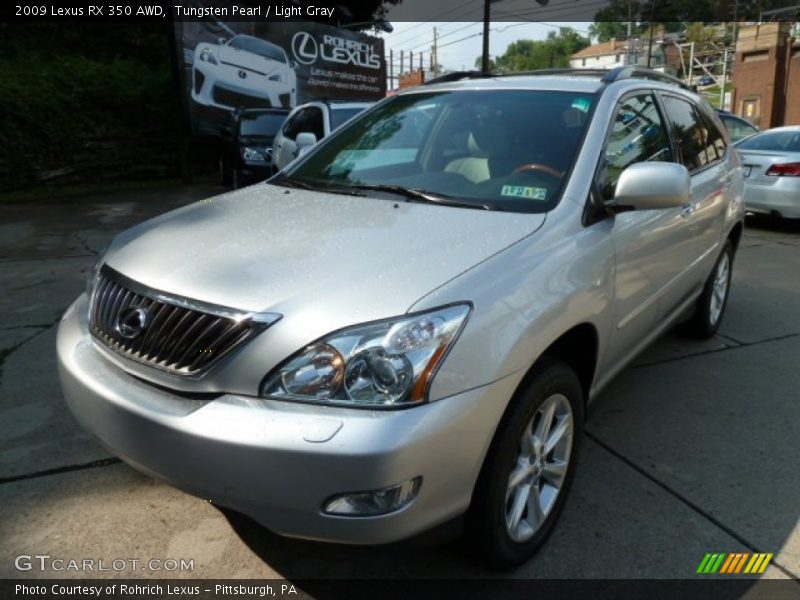 Tungsten Pearl / Light Gray 2009 Lexus RX 350 AWD