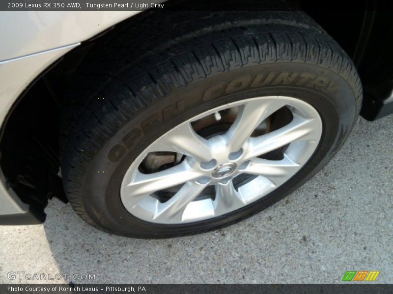 Tungsten Pearl / Light Gray 2009 Lexus RX 350 AWD
